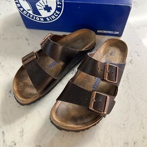 Birkenstock dark brown Double Strap Sandals